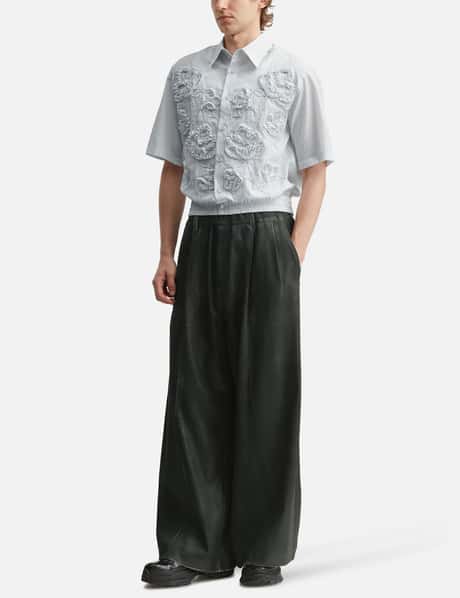 Flower Embroidery Short Sleeve Shirt view 14