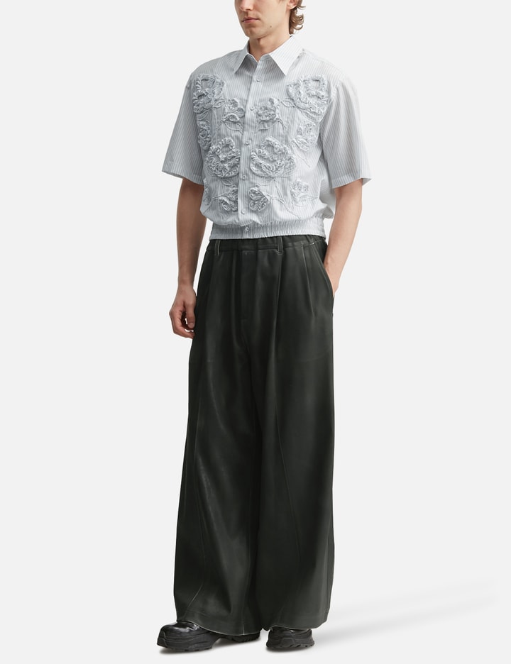 Flower Embroidery Short Sleeve Shirt view 5