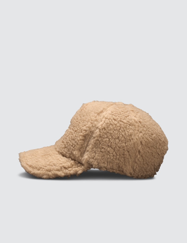 Logo Detail Faux Fur Baseball Cap Placeholder Image
