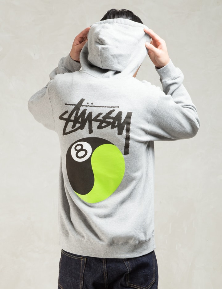 Grey Yin Yang Ball Zip Hoodie Placeholder Image