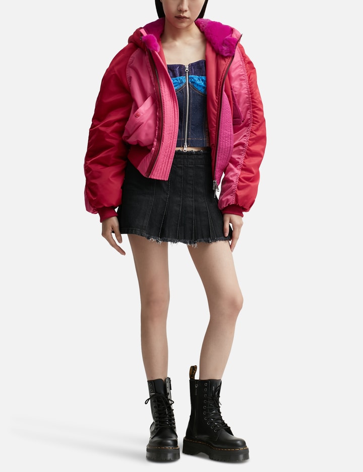KIRA LACE CHECK ZIP-UP TOP Placeholder Image