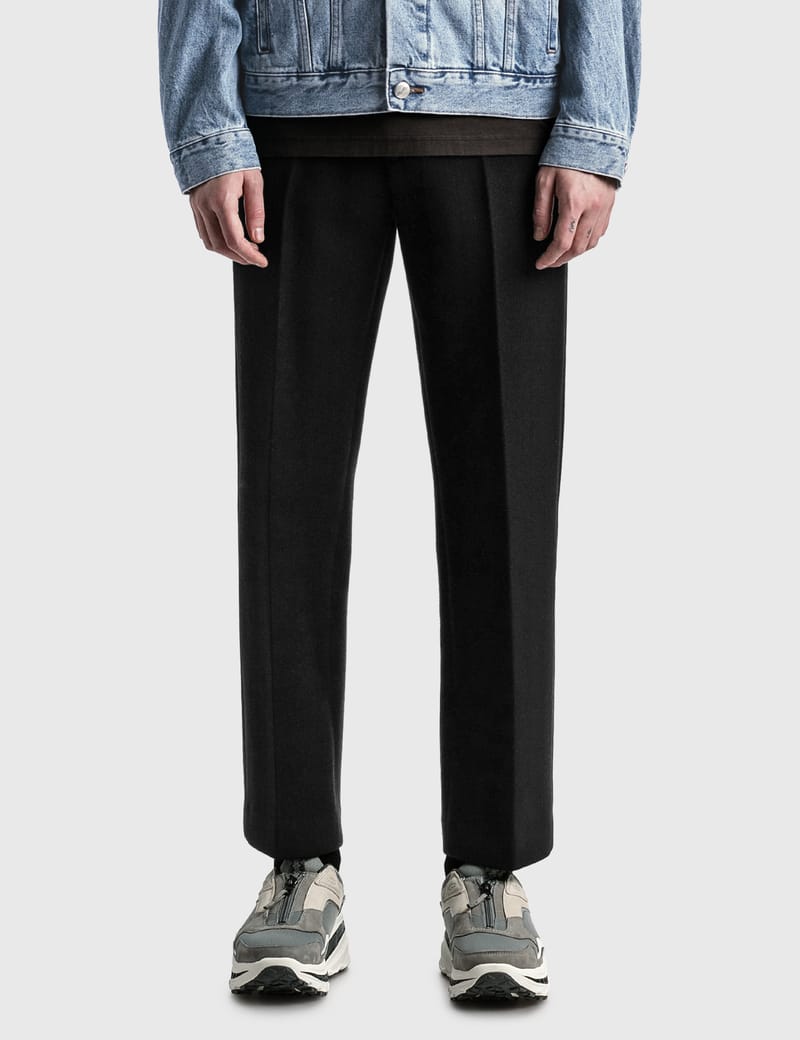 未使用 WE11DONE Straight Fit Suit Trousers With Metal Ring Mサイズ ブラック WD-PT3-21-264-M-BK ウェルダン ストレートフィット スラックス パンツ We11done suits \u0026 blazers for Men | SSENSE