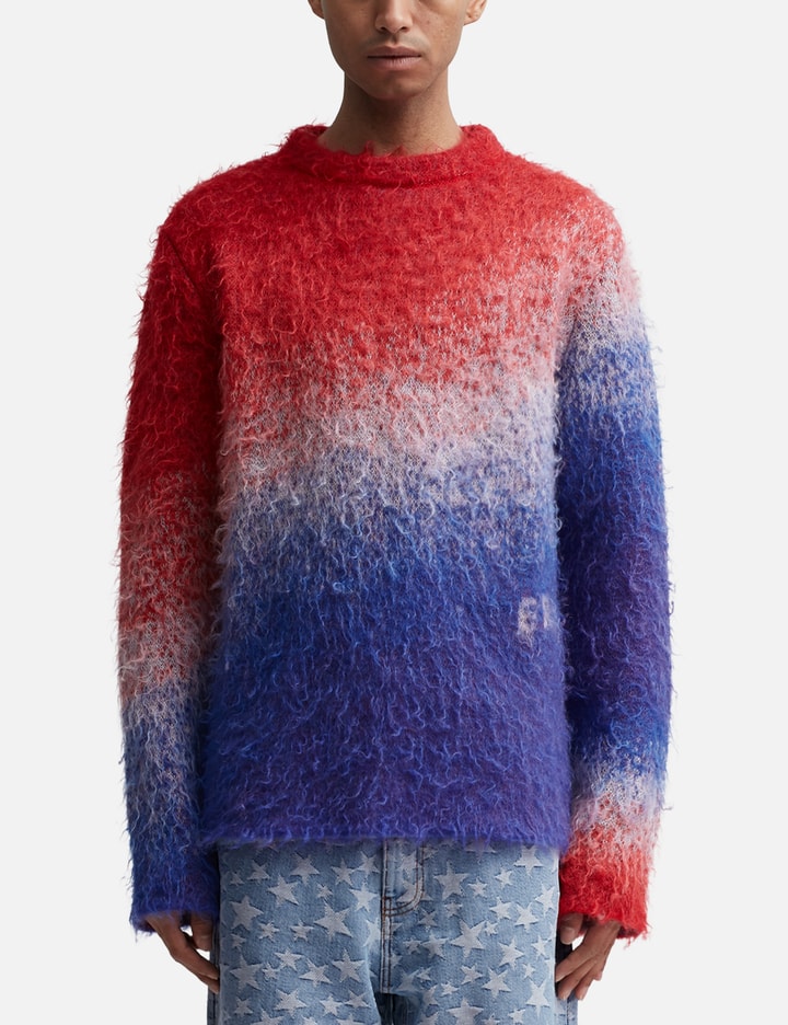 유니섹스 디그레이드 V-넥 니트 스웨터 Placeholder Image