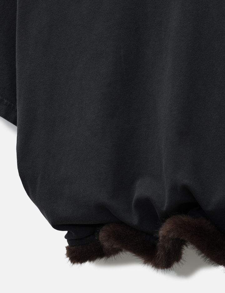 Alexander Wang Faux Fur Trim T-Shirt