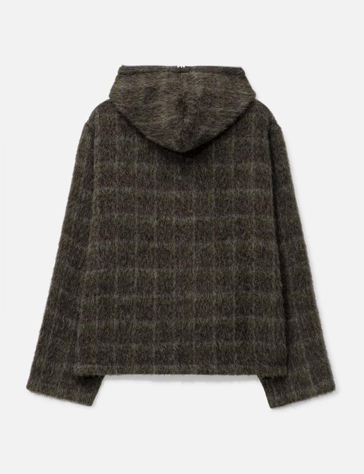 Our Legacy Check-pattern Wool-blend Sweatshirt In Black