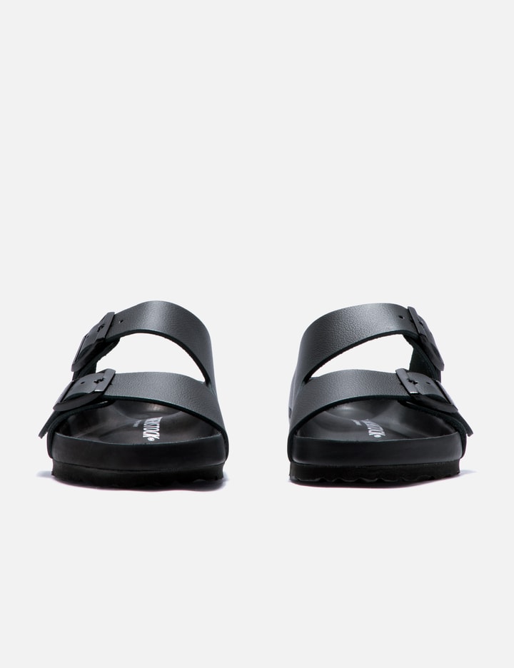 Birkenstock Women's Arizona Exquisite Double-strap Flat Leather Sandals In Black