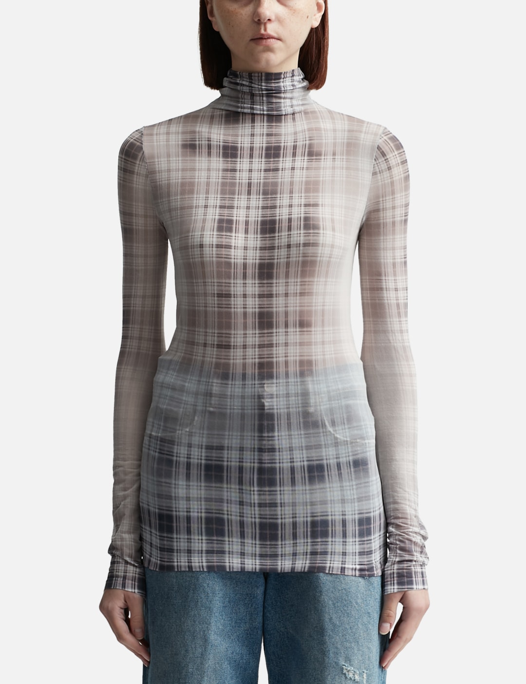 Acne Studios Denise Faded Check Top