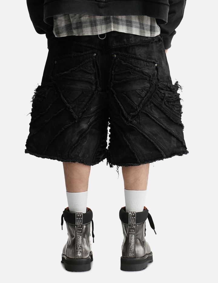 Thought We Friends Attached Detachable Waxed Distressed Denims