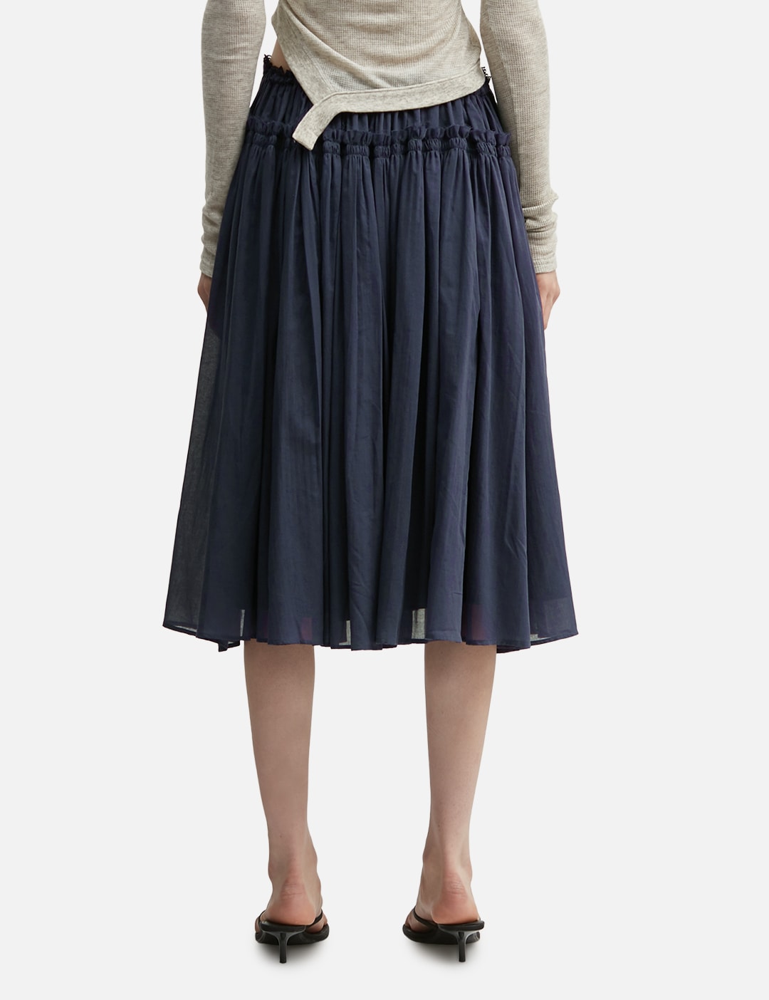 Lace String Gathered Long Skirt view 13