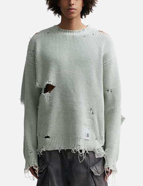 Maison Mihara Yasuhiro - Bleached Knit Pullover | HBX - Globally 