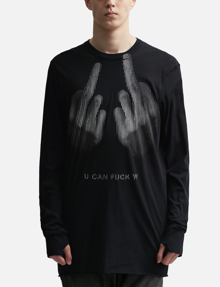 TS5 F1101 Middlefinger Long Sleeve T-shirt Placeholder Image