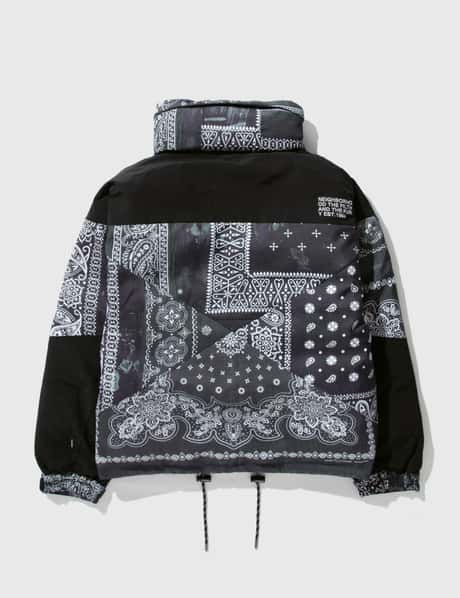 Andorra Bandana Jacket Womens Paisley Puffer Jacket In Black