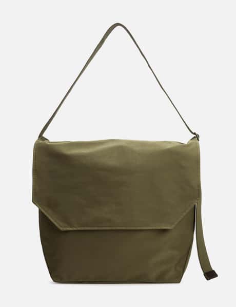 Hender Scheme Flap Shoulder Big - Khaki nylon-and-leather shoulder 