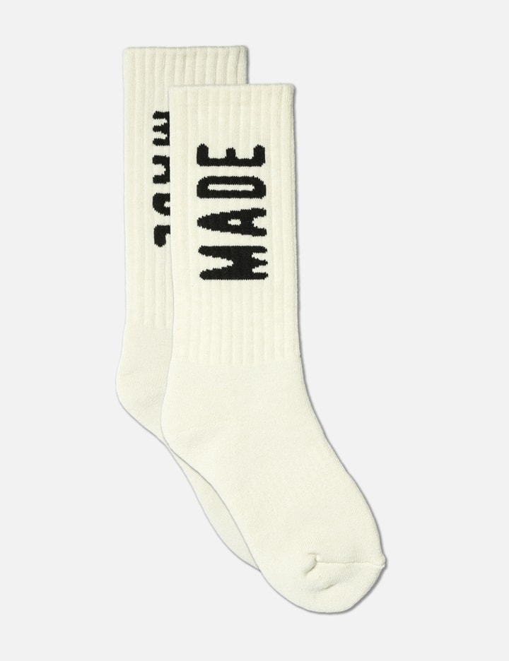 Shop Human Made Hm Logo Socks In White