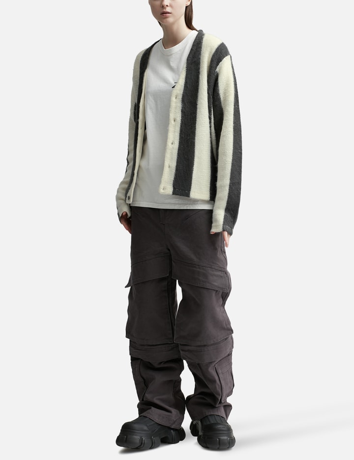 Stripe Brushed Cardigan Placeholder Image