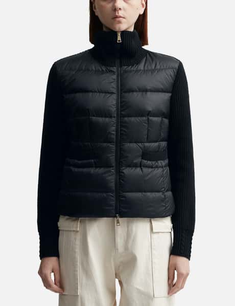 Moncler Padded Wool Zip-Up Cardigan