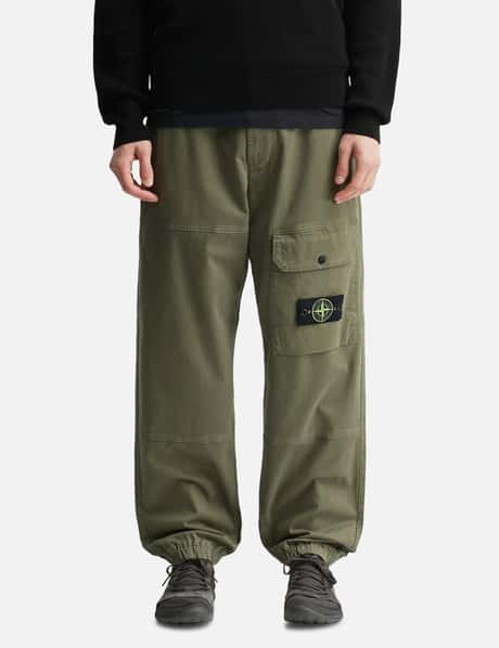 Organic Cotton Stretch Broken Twill 'old' Effect Cargo Trousers view 10