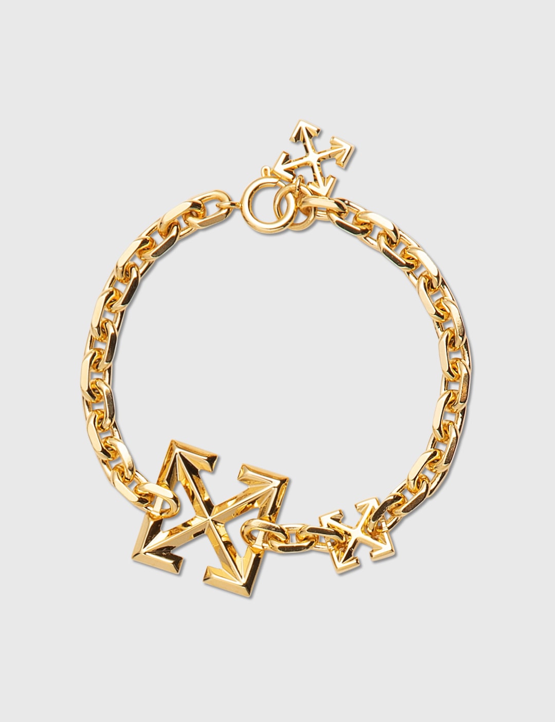 Off-White Arrow Leather Bracelet in Black Gold at Nordstrom