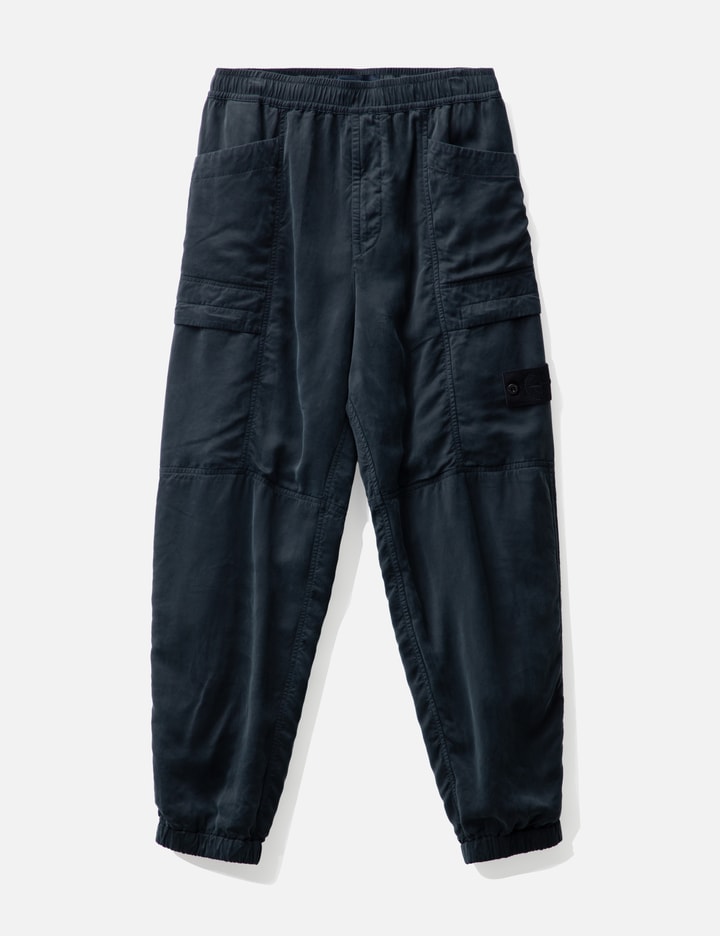 Stone Island Ghost Piece Loose Fit Cargo Pants In Blue