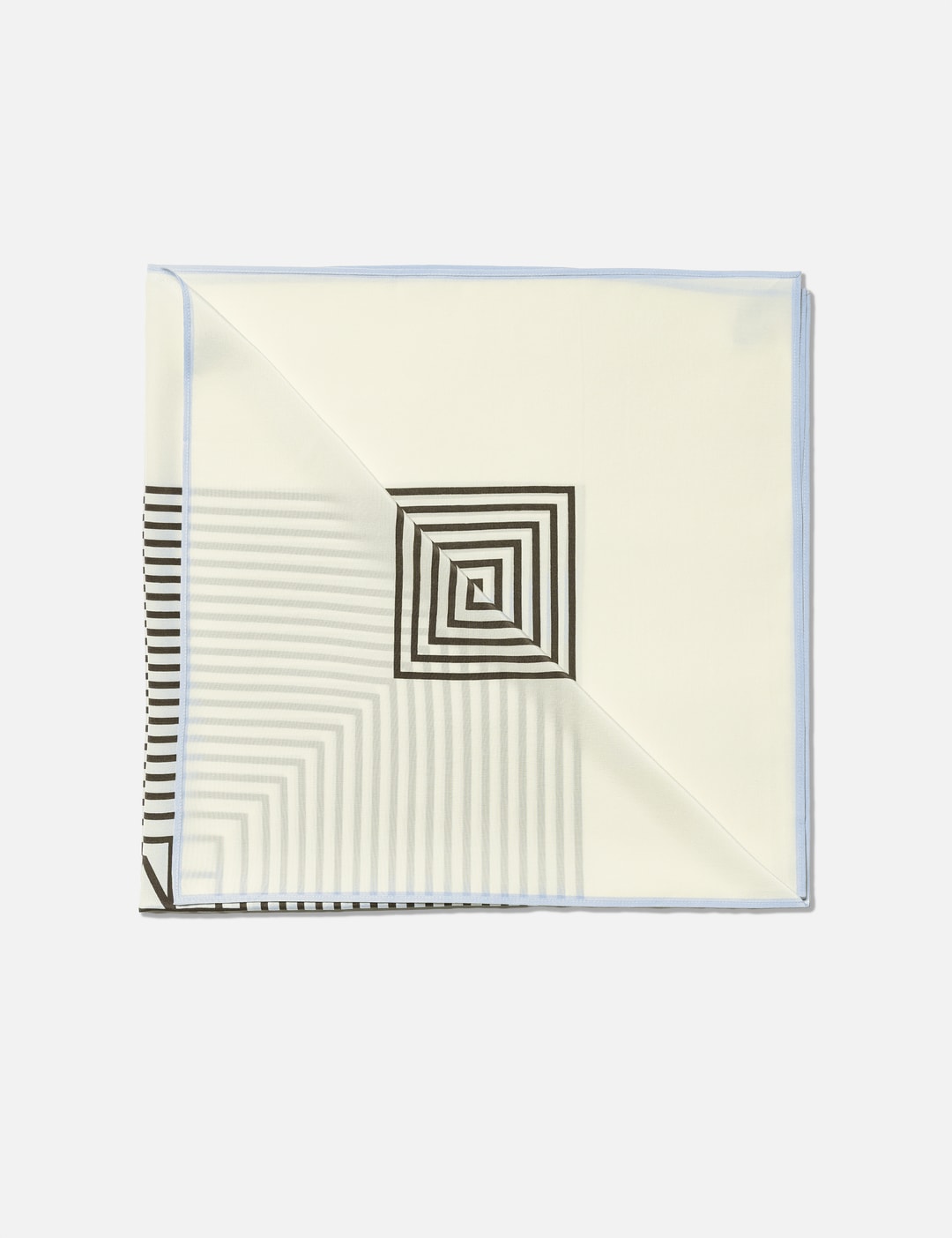 Centered Monogram Silk Scarf view 6