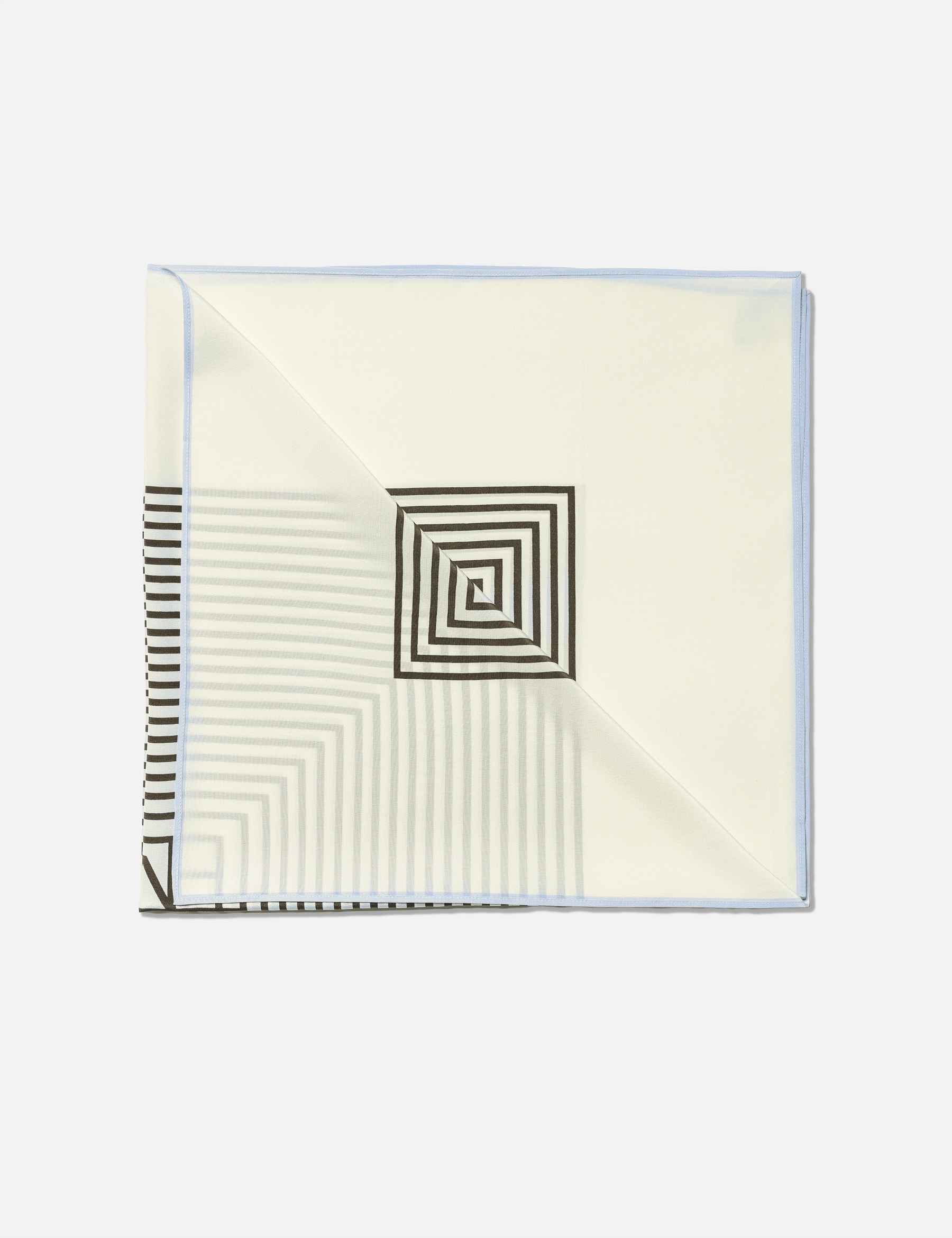 Centered Monogram Silk Scarf view 8