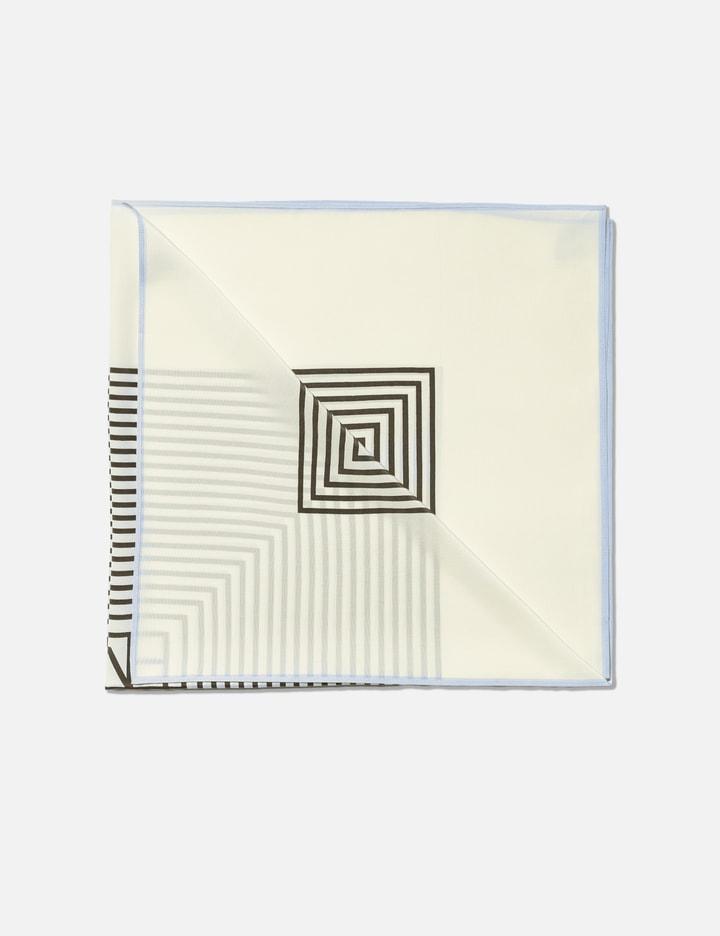 Centered Monogram Silk Scarf