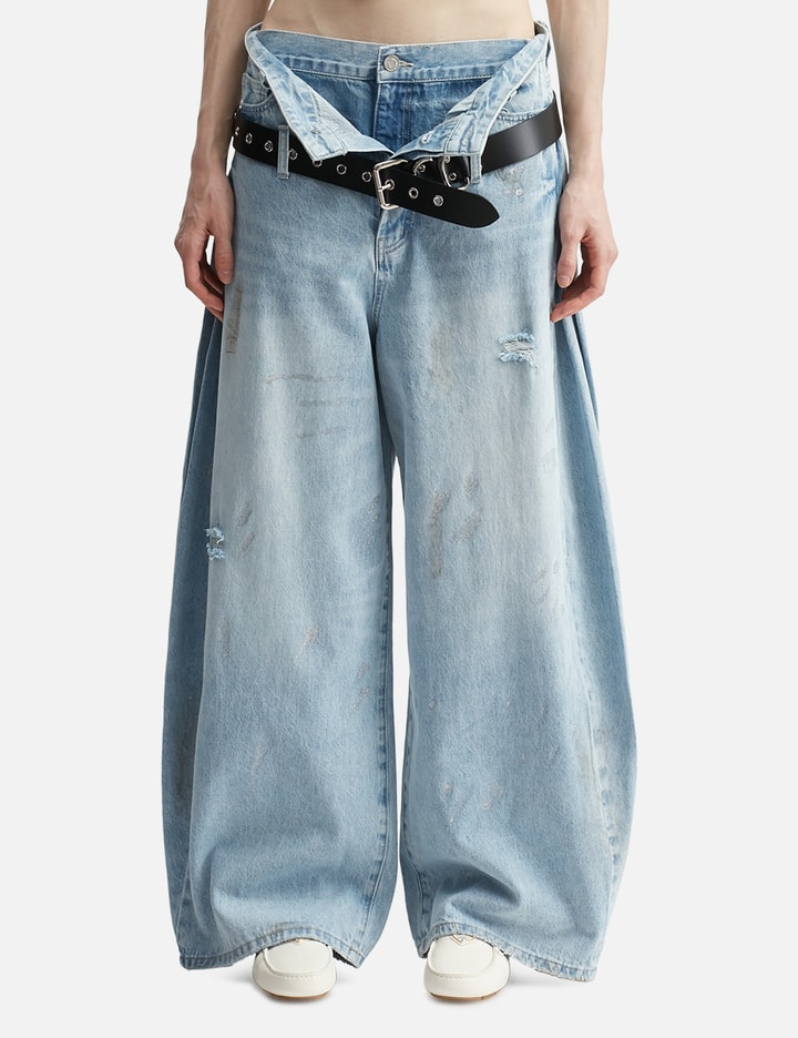 LCDC Layered Sparkle Denim Pants