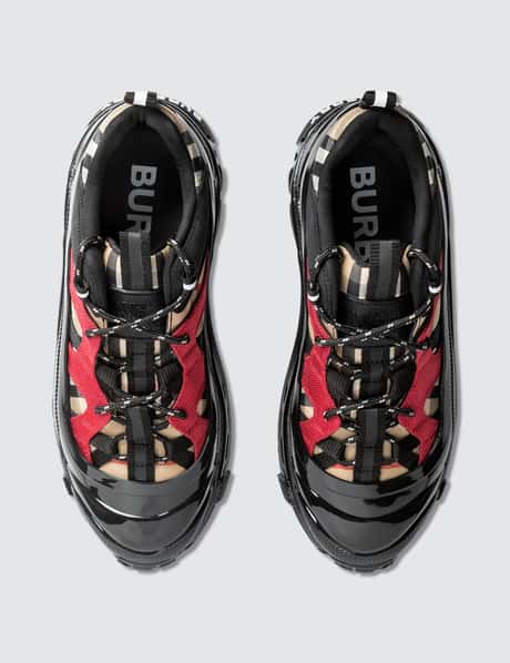 Burberry - Vintage Check Cotton And Nylon Arthur Sneakers | HBX display picture 3