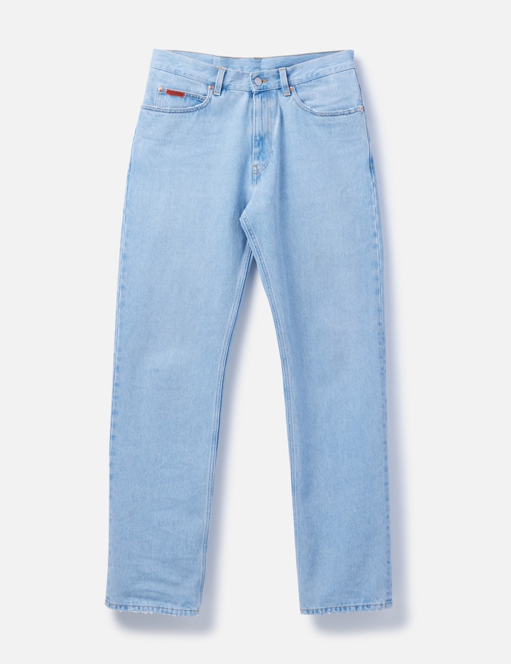 Martine Rose Relaxed Fit Mended Jeans In Blue