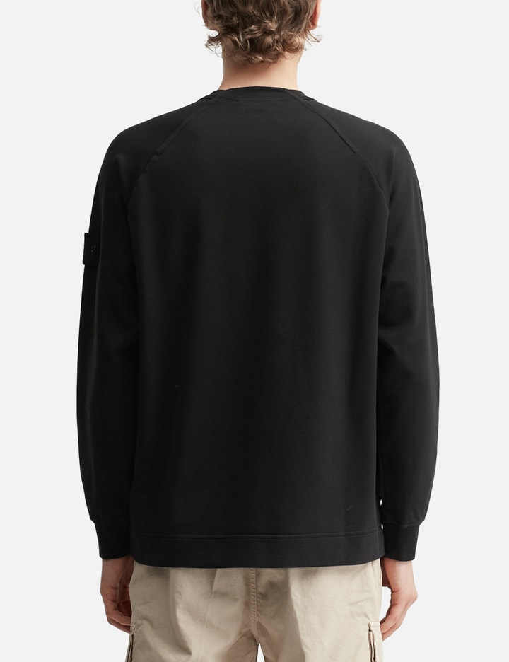 Stone Island Cotton Stretch Fleece S.I. Ghost Crewneck Sweatshirt