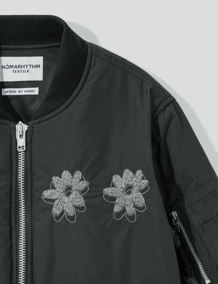 NÒMARHYTHM TEXTILE Flower Embroidery Flight Jacket