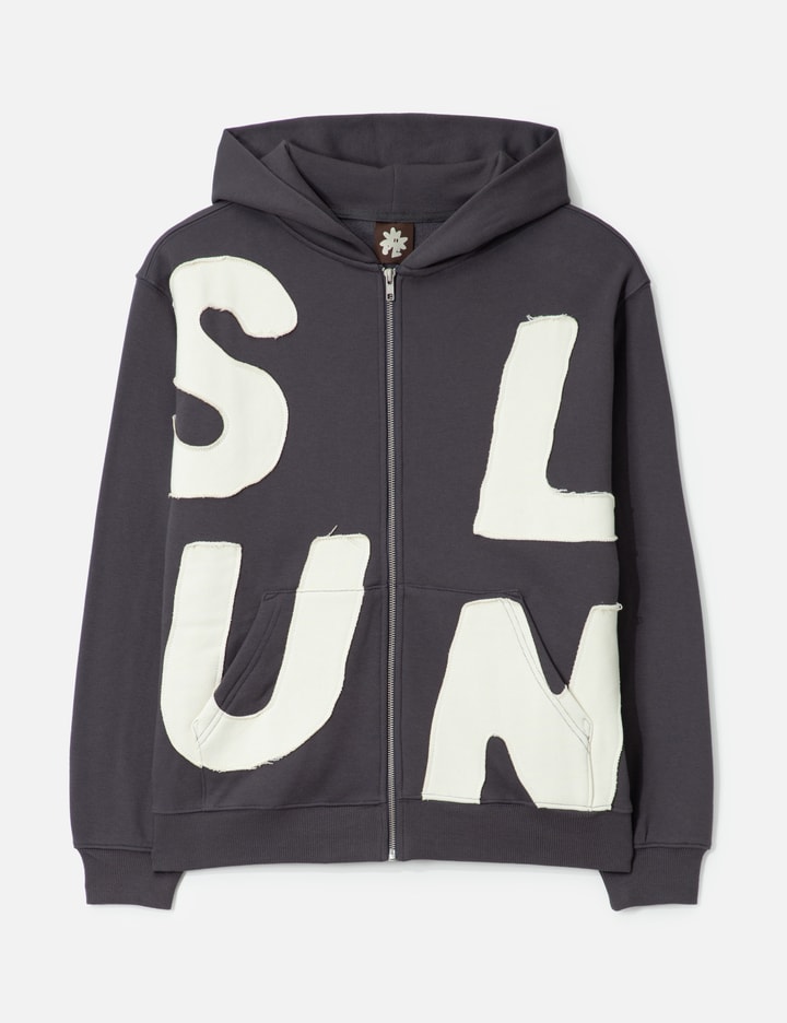 Sunlove Capital Brushed Zip Up Hoodie In Black