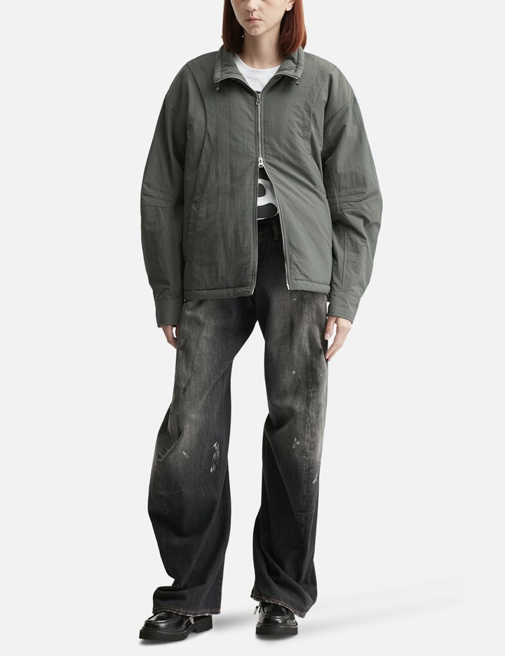 CHECK CONTRAST BOMBER JACKET CHARCOAL Placeholder Image