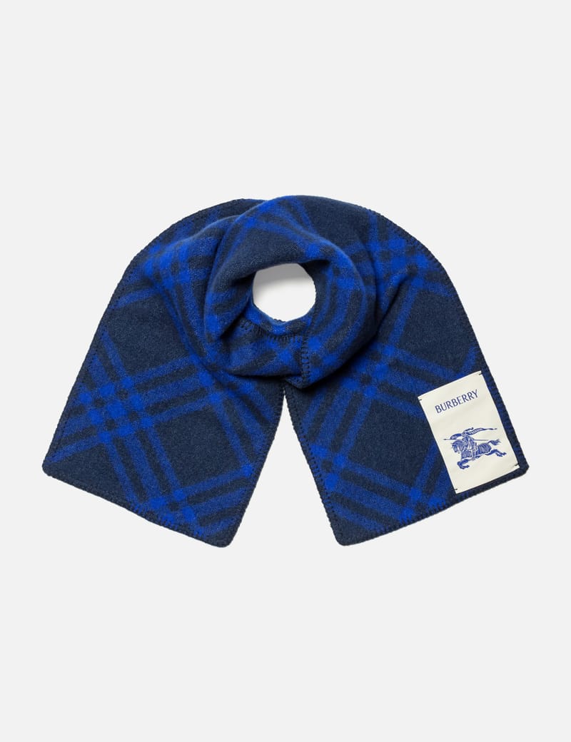 Burberry Check Wool Cashmere Scarf Knight