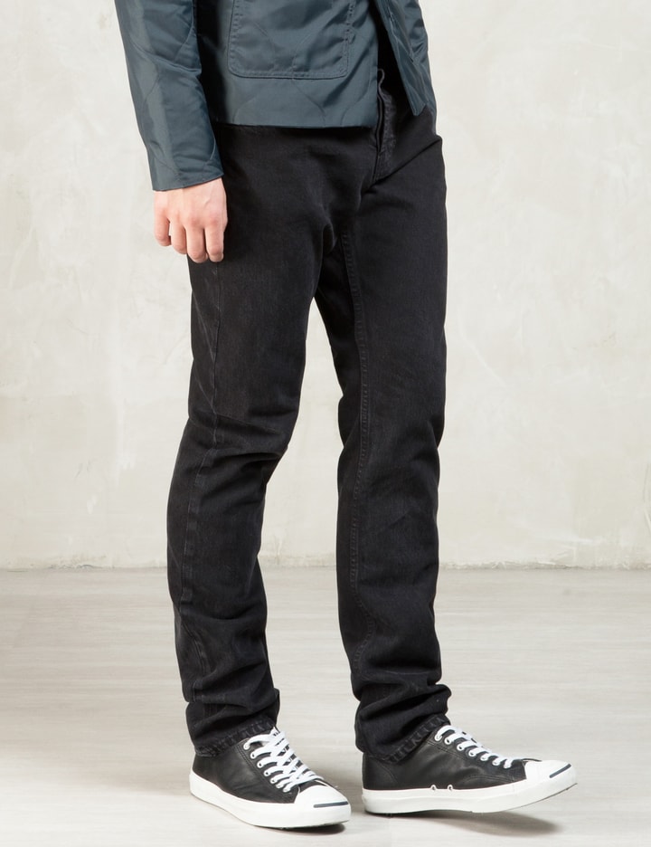 Black Overdye Faded Selvedge Denim Jeans Placeholder Image