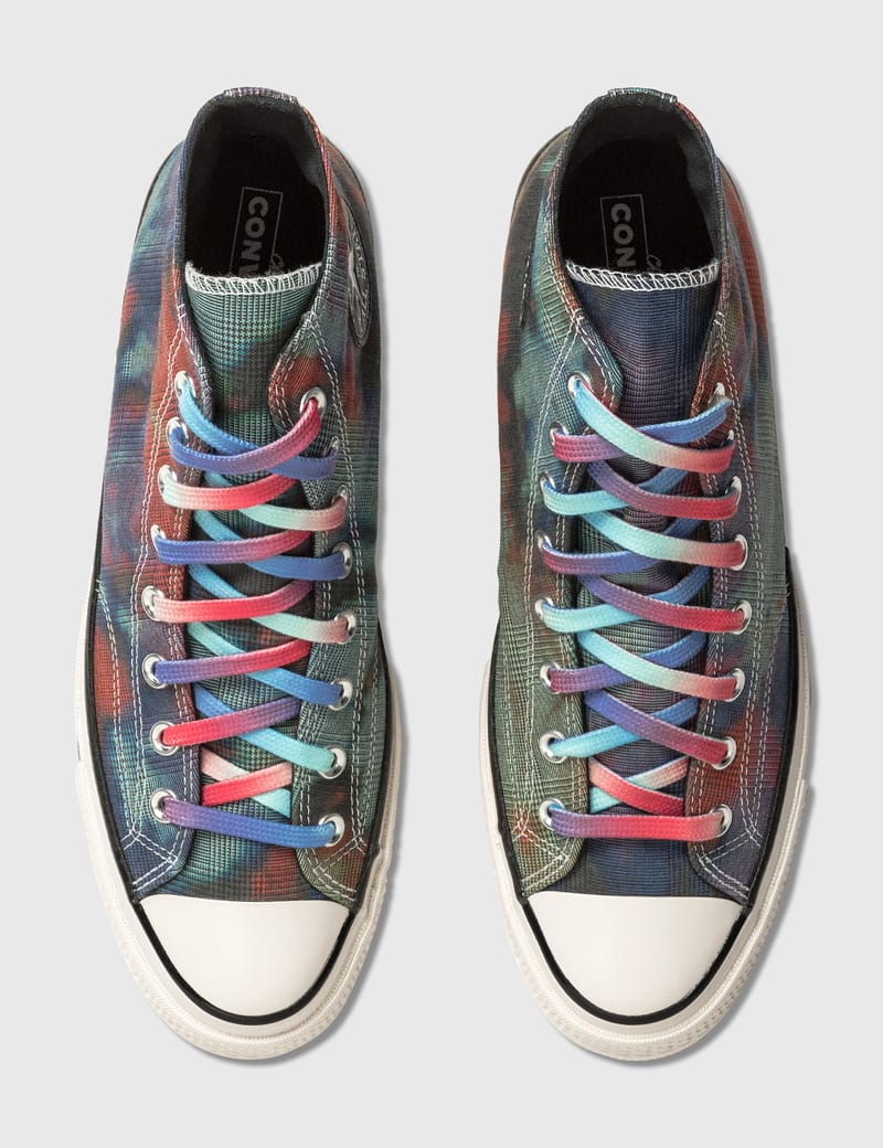 converse tie dye plaid