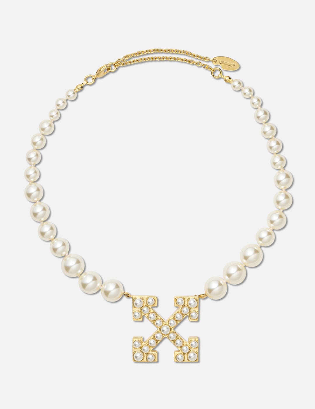 Off-White PEARLS PAVE NECKLACE