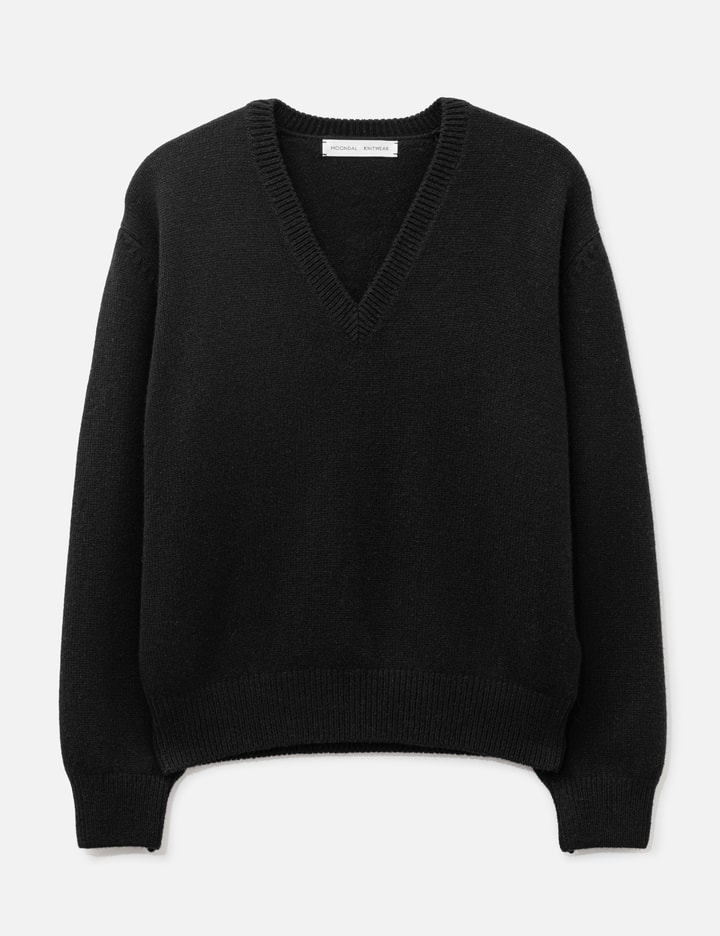 Moondal 24 Deep V-Neck Knit In Black