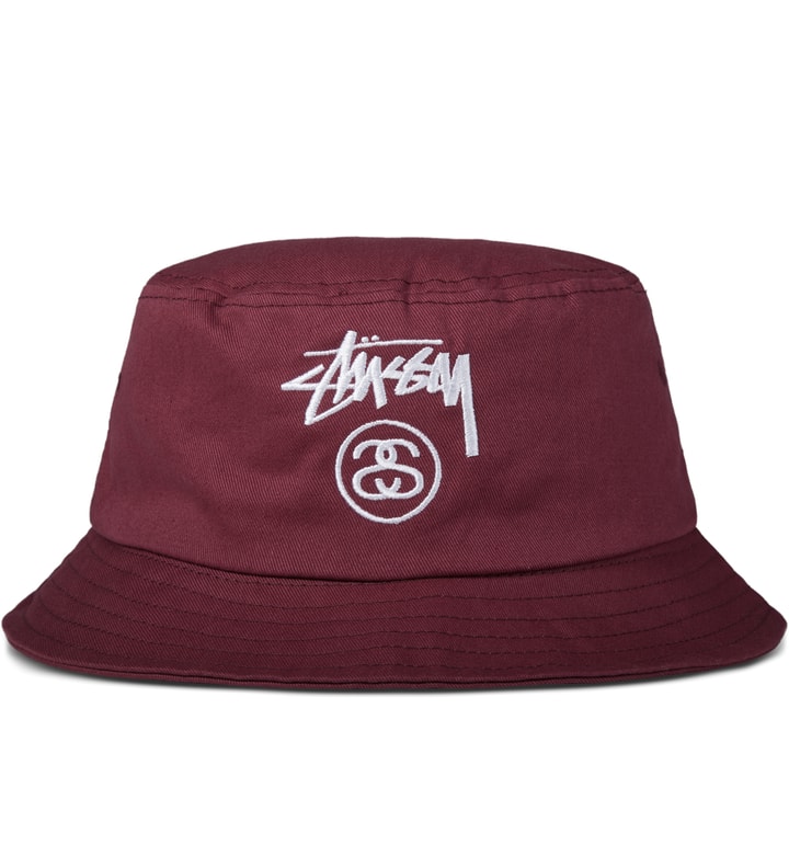 Burgundy Stock Lock Ho14 Bucket Hat Placeholder Image
