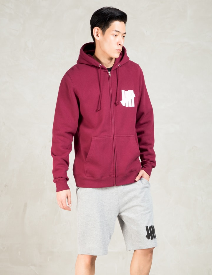 Burgundy Strike Undefeated Zip Hoodie Placeholder Image