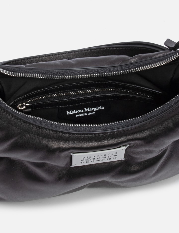 Maison Margiela Black Nappa Leather Small Glam Slam Hobo Shoulder Bag In Black