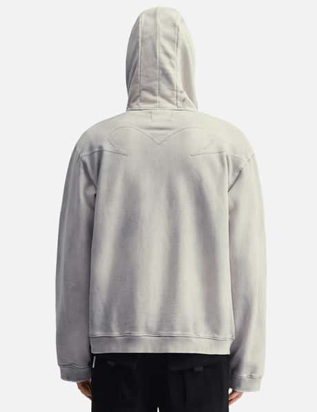Three Zip Hoodie Dusty White view 12