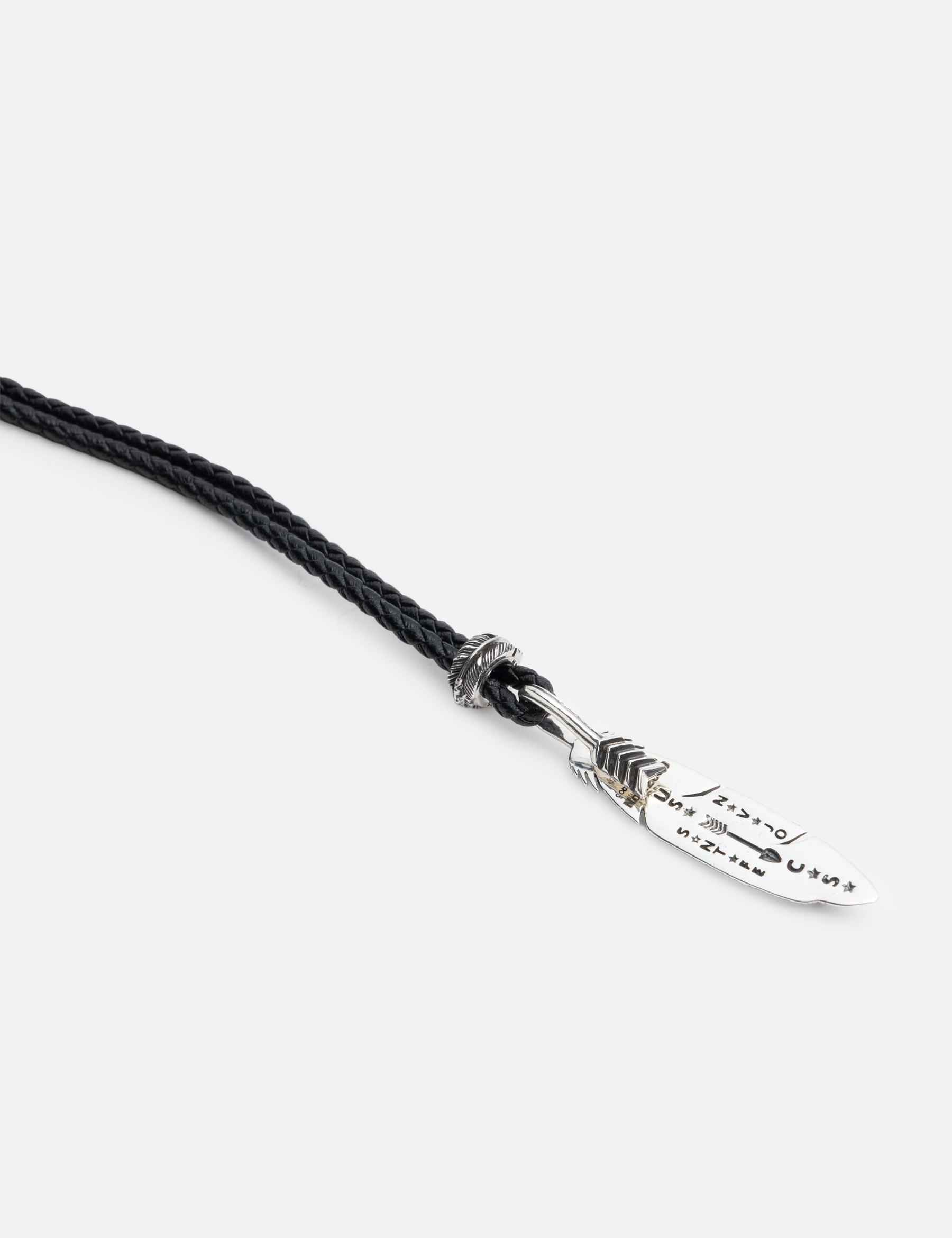 CS Navajo Hollow Star Left Arrow Feather Pendant With 2 Beads view 15