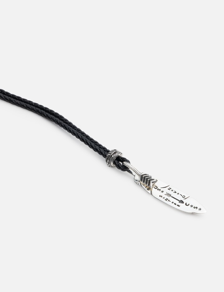 CS Navajo Hollow Star Left Arrow Feather Pendant With 2 Beads view 3