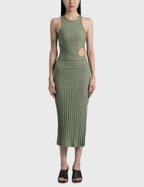 jonathan simkhai cut out dress JONATHAN SIMKHAI black Ayla midi dress