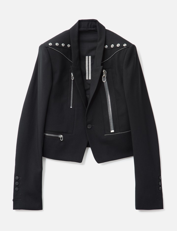 Rick Owens Alice Panelled Jacket In Black
