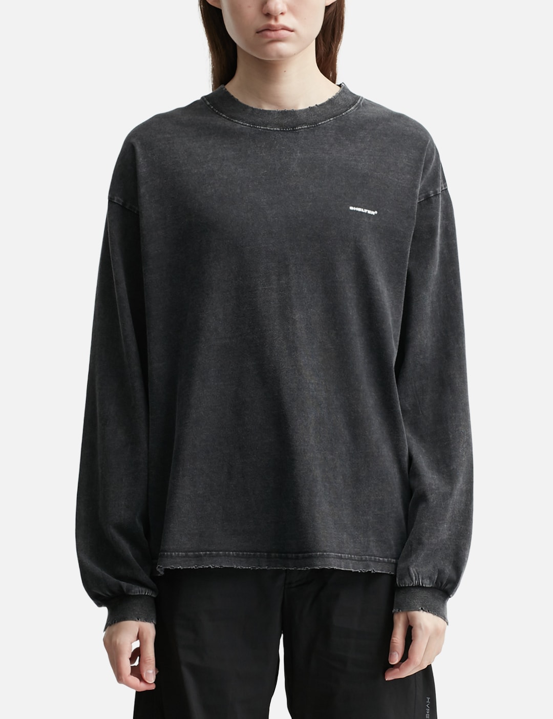 "Logo" Washed Long Sleeve Tee view 13