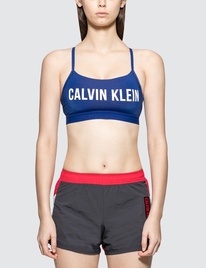 Strappy Bra Top With Upper Color Panel Placeholder Image