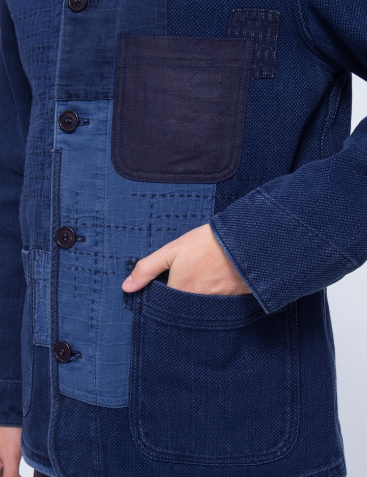 Pure Indigo "sashiko" Hand Patchwork Jacket Placeholder Image