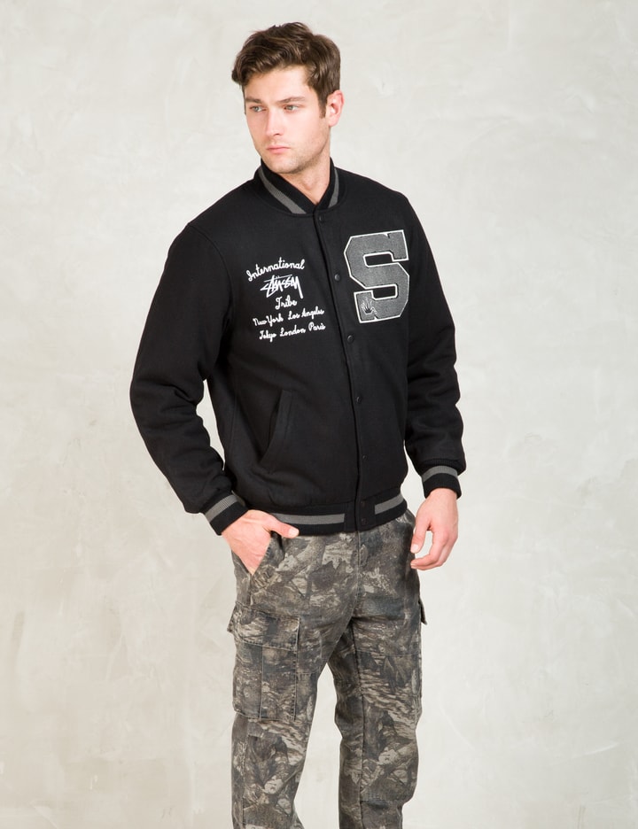 Black Big S Letterman Jacket Placeholder Image